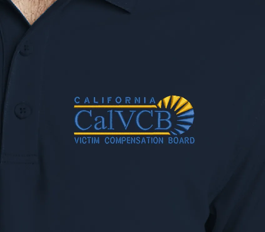 CalVCB California Victim Compensation Board - Custom Embroidered Dry Zone UV Micro-Mesh Polo. K110