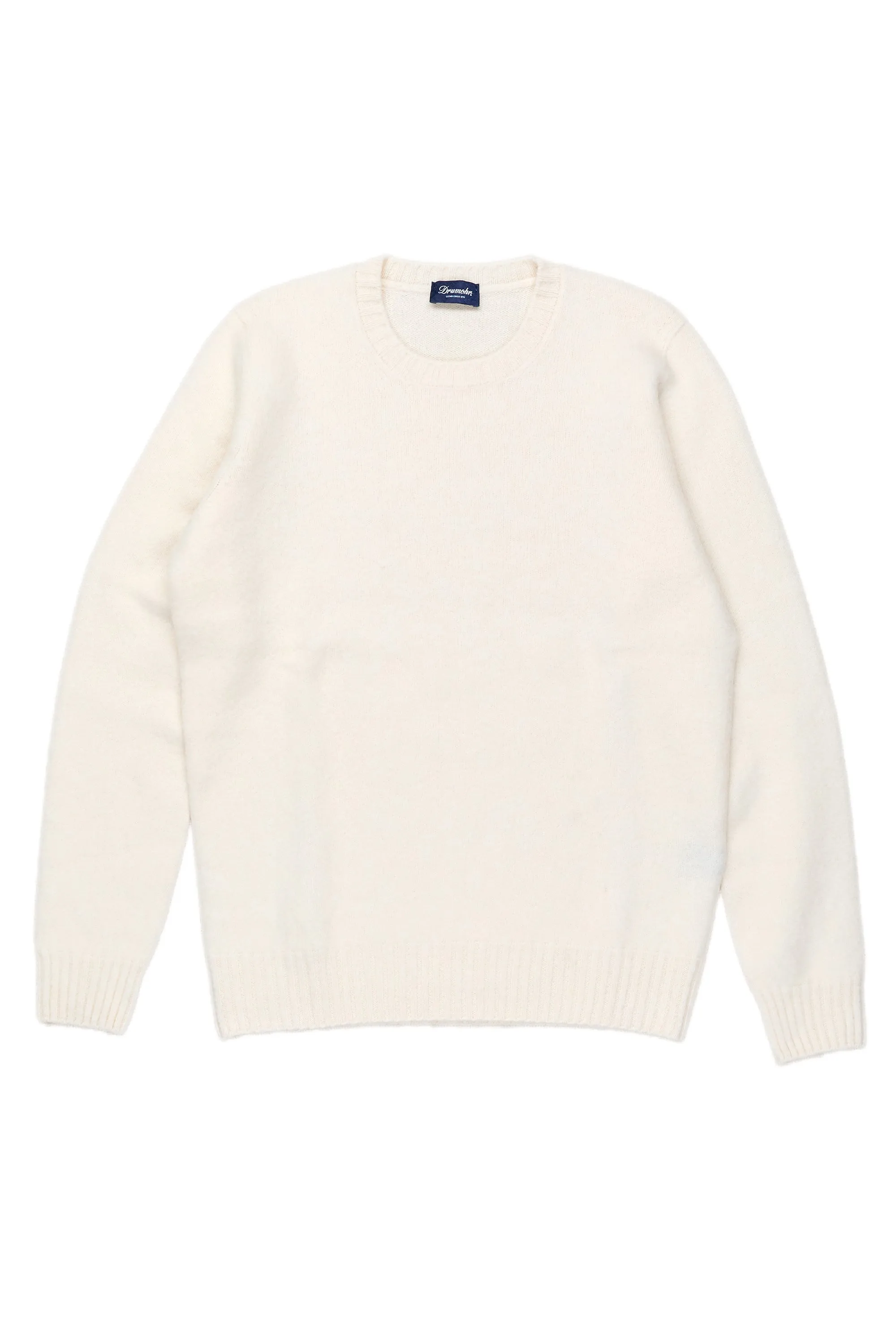 Drumohr Latte LS Lambswool Crewneck Sweater