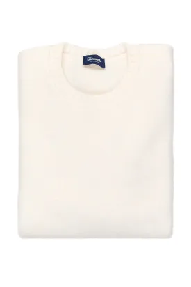 Drumohr Latte LS Lambswool Crewneck Sweater