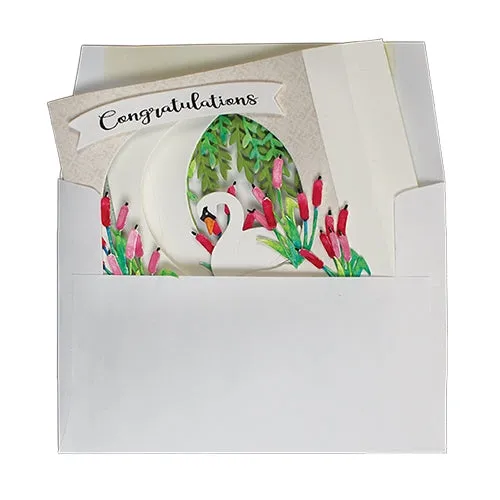 i-crafter Dies - Tunnel Card Base, Swan*