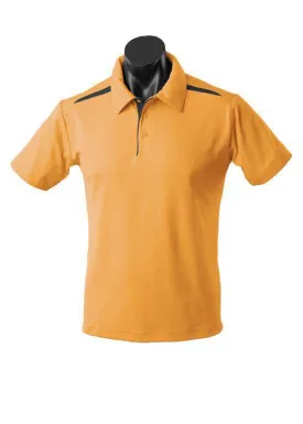 Mens Paterson Polo Gold/Black