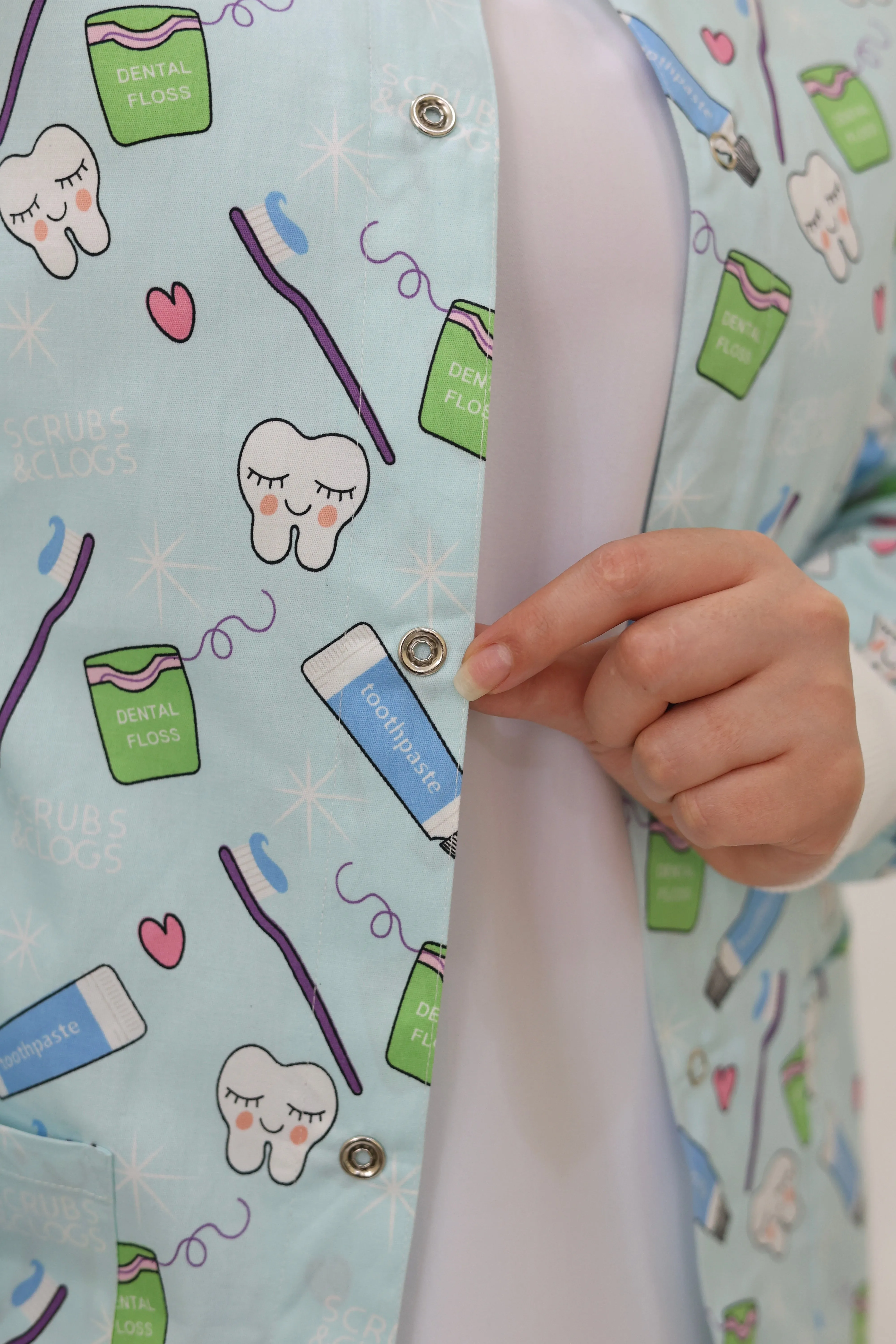 S&C Pro Dental Printed Scrub Jacket