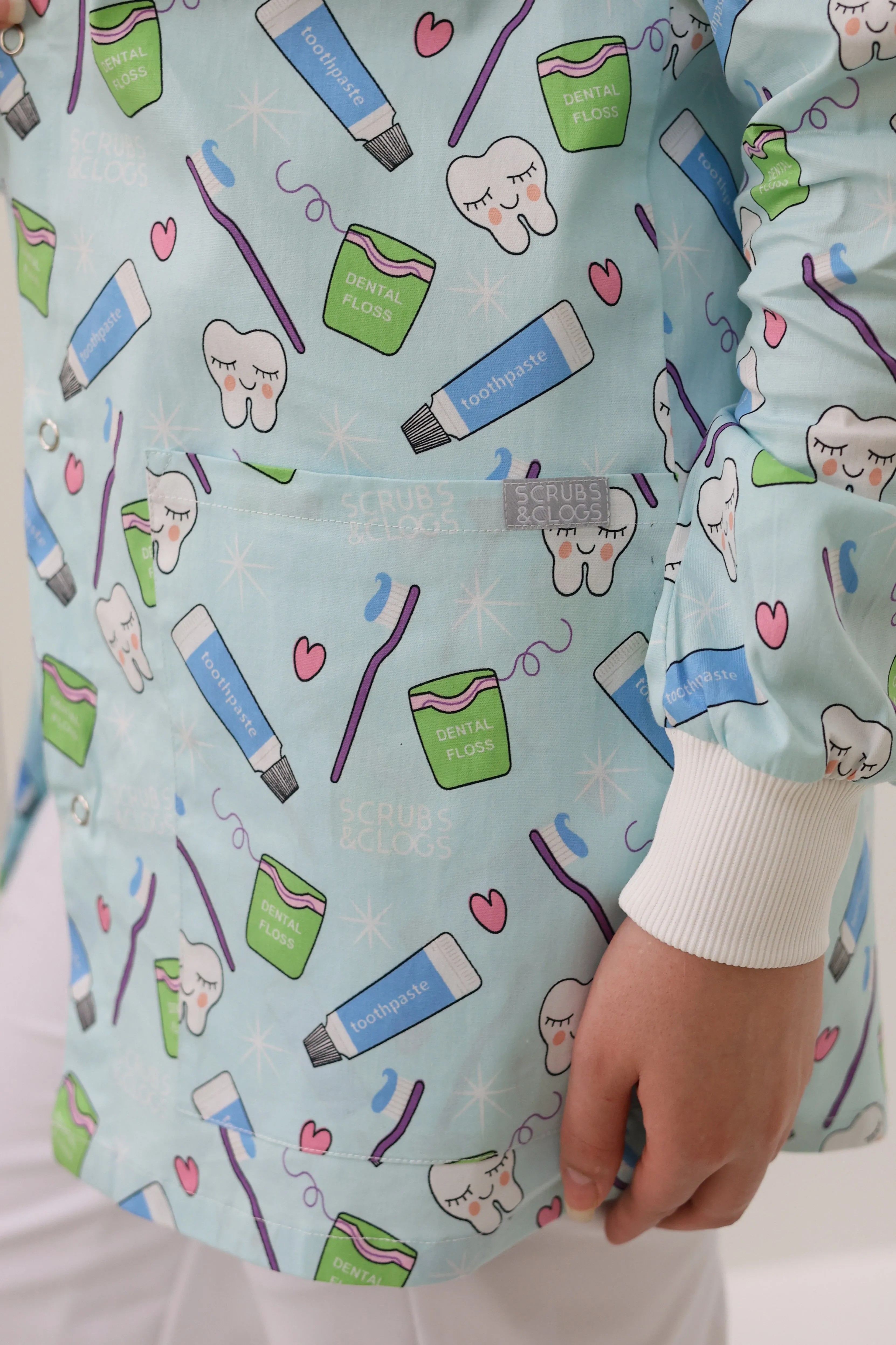 S&C Pro Dental Printed Scrub Jacket