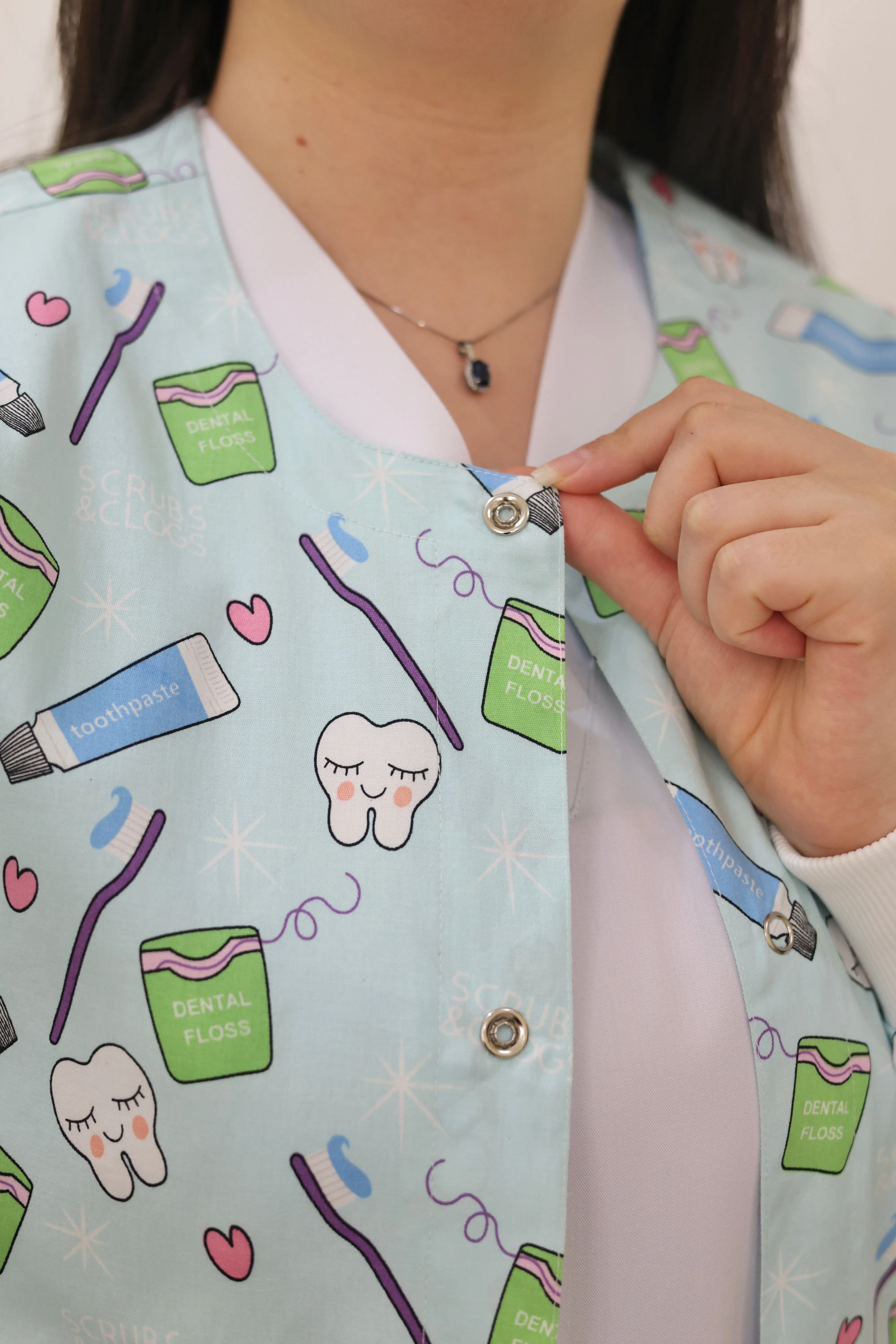 S&C Pro Dental Printed Scrub Jacket
